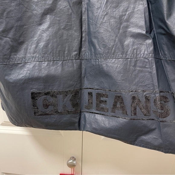 Vintage Streetwear Calvin Klein Jeans 1/2 Zip Pullover Raincoat Navy Black - M - Picture 11 of 14